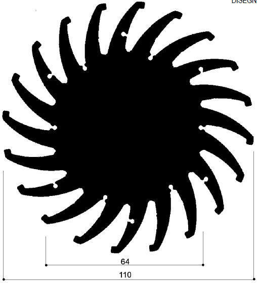 código art.FM2076 : Disipadores de calor de aluminio en barras