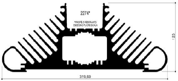 código art.FM2274 : Disipadores de calor de aluminio en barras