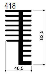 código art.FM418 : Disipadores de calor de aluminio en barras