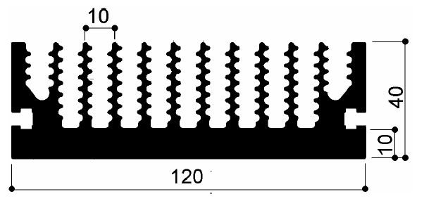 código art.FM432 : Disipadores de calor de aluminio en barras