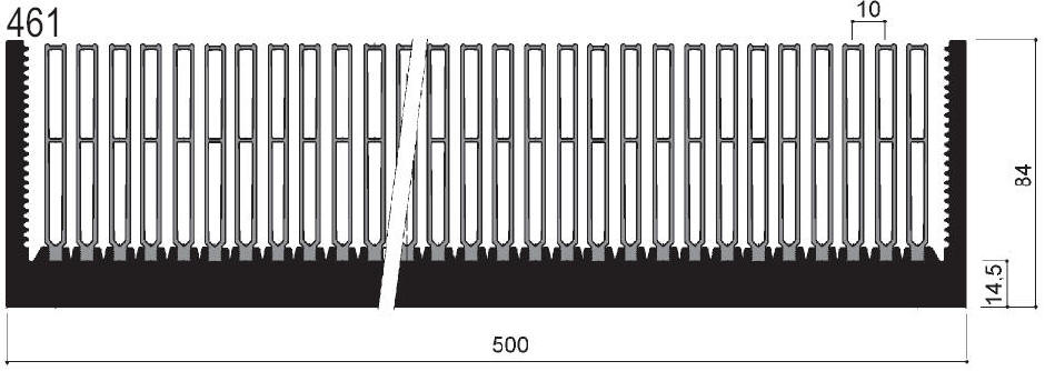 código art.FM461 : Disipadores de calor de aluminio en barras