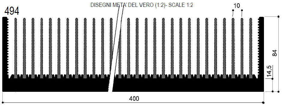 código art.FM494 : Disipadores de calor de aluminio en barras