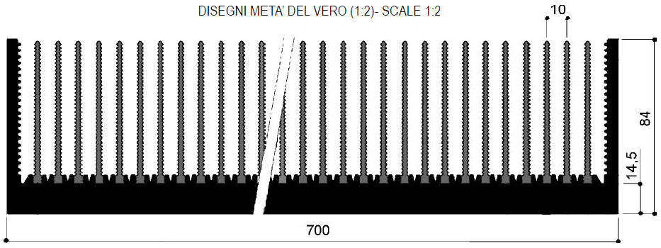 código art.FM497 : Disipadores de calor de aluminio en barras 