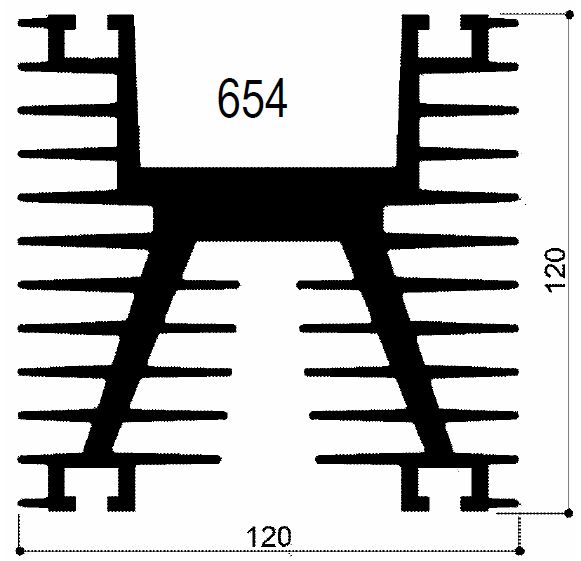 código art.FM654 : Disipadores de calor de aluminio en barras