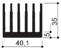 código art.FM834 : Disipadores de calor de aluminio en barras
